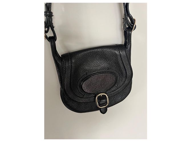 Burberry bolso de hombro de cuero negro - vista 2