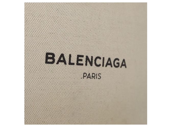 Borsa a mano BALENCIAGA in tela nera e bianca 420407 Auth bs21562 Nero Bianco - vista 12