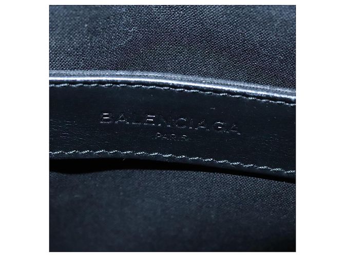 Borsa a mano BALENCIAGA in tela nera e bianca 420407 Auth bs21562 Nero Bianco - vista 14