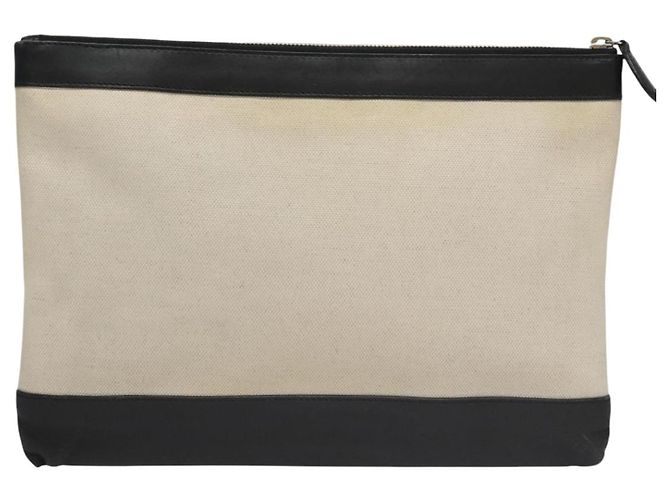 Borsa a mano BALENCIAGA in tela nera e bianca 420407 Auth bs21562 Nero Bianco - vista 3