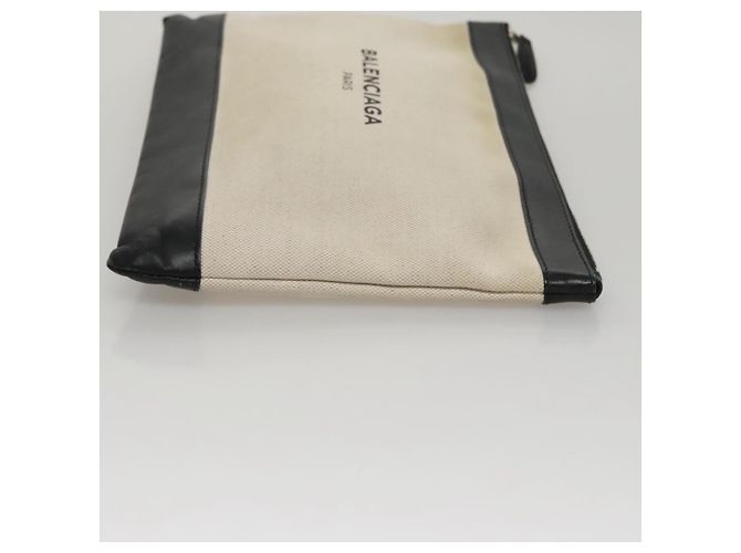 Borsa a mano BALENCIAGA in tela nera e bianca 420407 Auth bs21562 Nero Bianco - vista 4