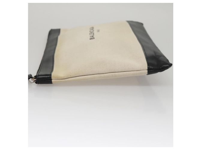 Borsa a mano BALENCIAGA in tela nera e bianca 420407 Auth bs21562 Nero Bianco - vista 5