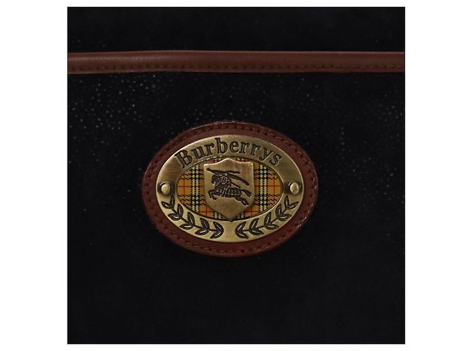Autre Marque Borsa a Spalla Burberrys in Camoscio Blu Navy Auth bs21460 - vista 14