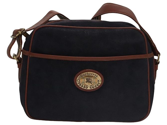 Autre Marque Borsa a Spalla Burberrys in Camoscio Blu Navy Auth bs21460 - vista 2