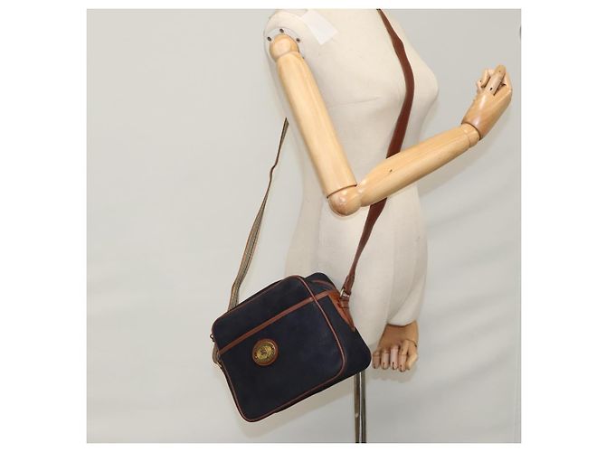 Autre Marque Borsa a Spalla Burberrys in Camoscio Blu Navy Auth bs21460 - vista 22