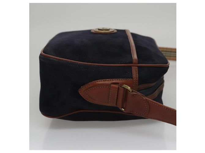 Autre Marque Borsa a Spalla Burberrys in Camoscio Blu Navy Auth bs21460 - vista 4