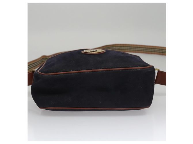 Autre Marque Borsa a Spalla Burberrys in Camoscio Blu Navy Auth bs21460 - vista 9