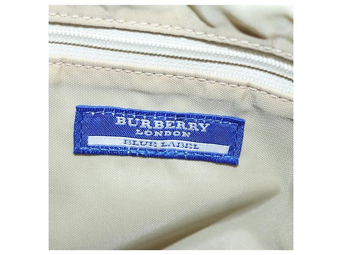 Borsa a mano in nylon beige Burberry Blue Label Auth bs21643 - vista 15