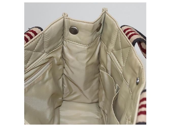 Borsa a mano in nylon beige Burberry Blue Label Auth bs21643 - vista 17
