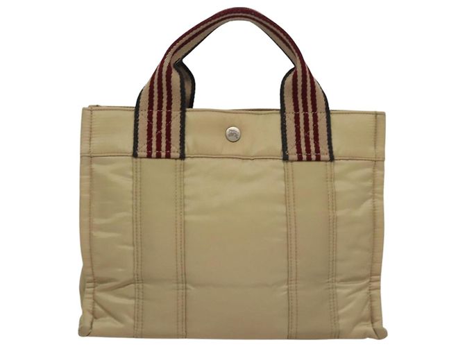 Borsa a mano in nylon beige Burberry Blue Label Auth bs21643 - vista 3