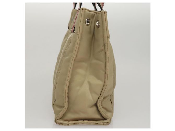 Borsa a mano in nylon beige Burberry Blue Label Auth bs21643 - vista 4