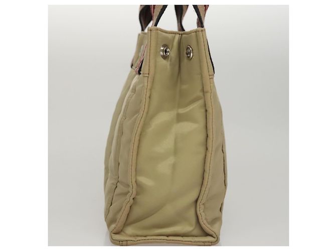 Borsa a mano in nylon beige Burberry Blue Label Auth bs21643 - vista 5
