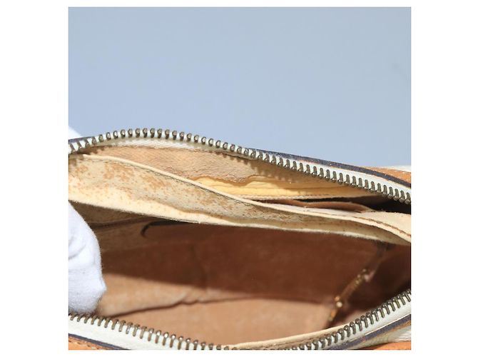 Céline CELINE Macadam Canvas Schultertasche aus PVC-Leder Weiß Auth 110698 - Ansicht 18
