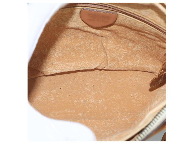 Céline CELINE Macadam Canvas Schultertasche aus PVC-Leder Weiß Auth 110698 - Ansicht 19