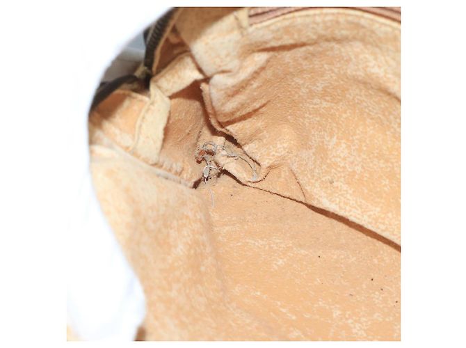Céline CELINE Macadam Canvas Schultertasche aus PVC-Leder Weiß Auth 110698 - Ansicht 20