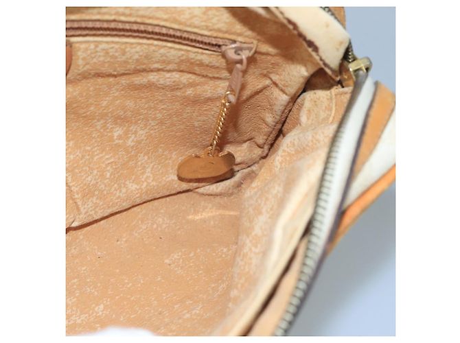 Céline CELINE Macadam Canvas Schultertasche aus PVC-Leder Weiß Auth 110698 - Ansicht 21