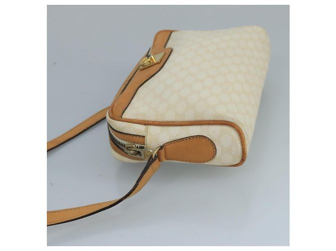 Céline CELINE Macadam Canvas Schultertasche aus PVC-Leder Weiß Auth 110698 - Ansicht 4