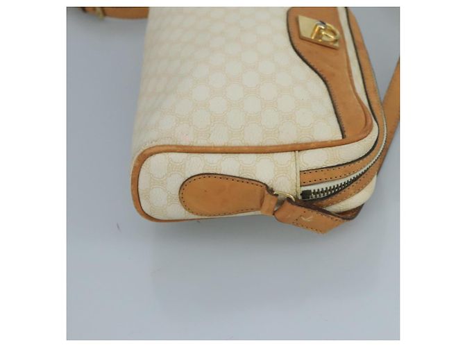 Céline CELINE Macadam Canvas Schultertasche aus PVC-Leder Weiß Auth 110698 - Ansicht 5