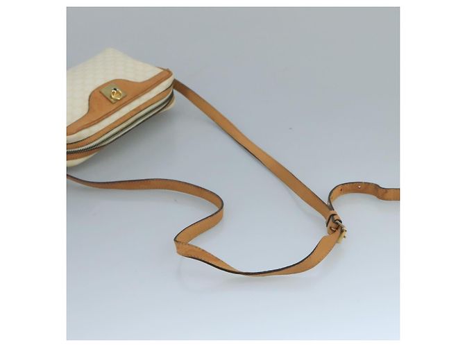 Céline CELINE Macadam Canvas Schultertasche aus PVC-Leder Weiß Auth 110698 - Ansicht 7