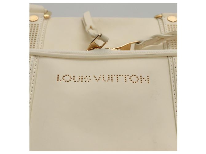 LOUIS VUITTON Varleys 24H Borsa a mano in pelle crema M95360 LV Auth bs20954 Crudo - vista 18