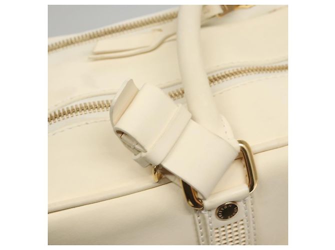 LOUIS VUITTON Varleys 24H Borsa a mano in pelle crema M95360 LV Auth bs20954 Crudo - vista 20