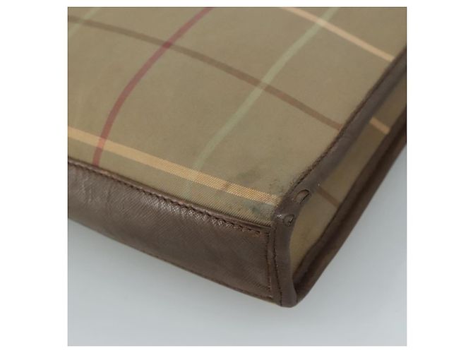 Autre Marque Borsa a mano in tela beige Burberrys Nova Check Auth bs21459 - vista 10