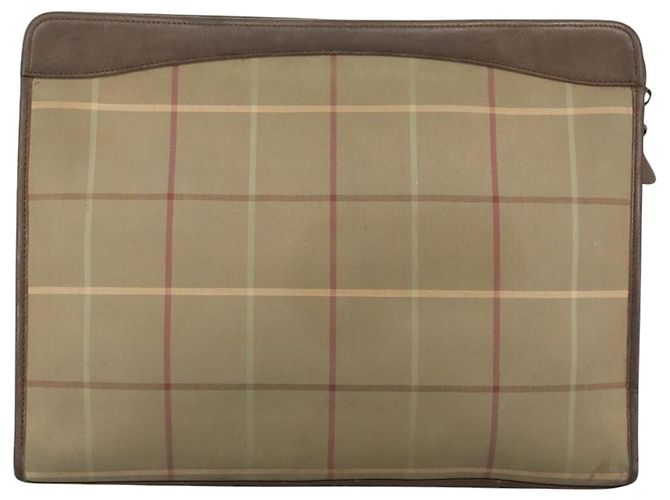 Autre Marque Borsa a mano in tela beige Burberrys Nova Check Auth bs21459 - vista 3