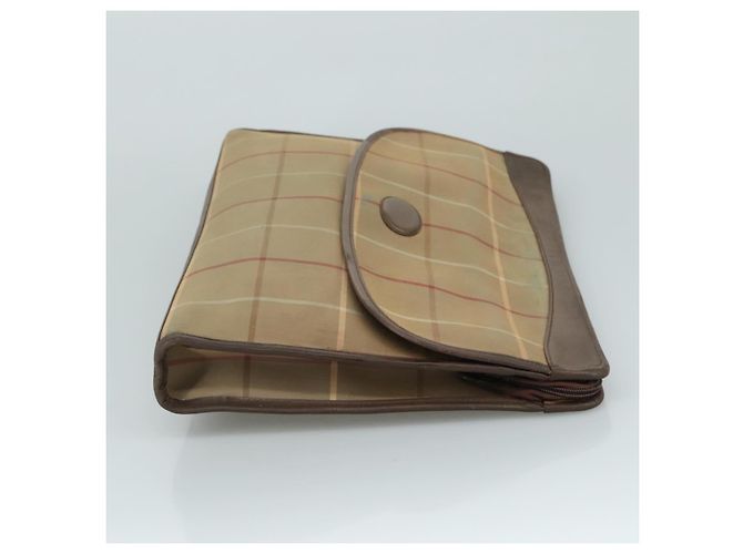 Autre Marque Borsa a mano in tela beige Burberrys Nova Check Auth bs21459 - vista 4