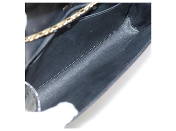 Céline Borsa a spalla CELINE in pelle verniciata nera Auth 108958 Nero - vista 12