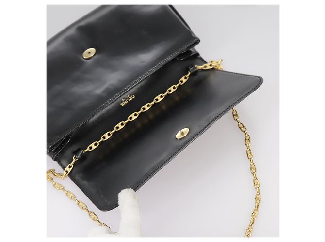 Céline Borsa a spalla CELINE in pelle verniciata nera Auth 108958 Nero - vista 15