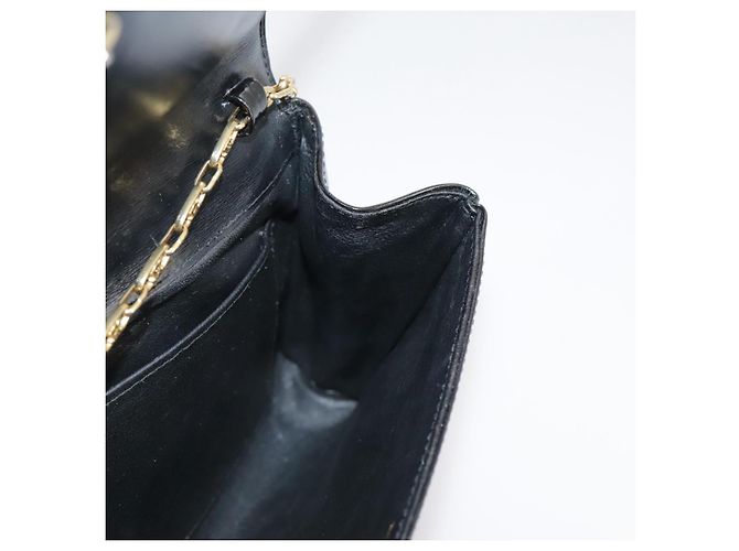 Céline Borsa a spalla CELINE in pelle verniciata nera Auth 108958 Nero - vista 18
