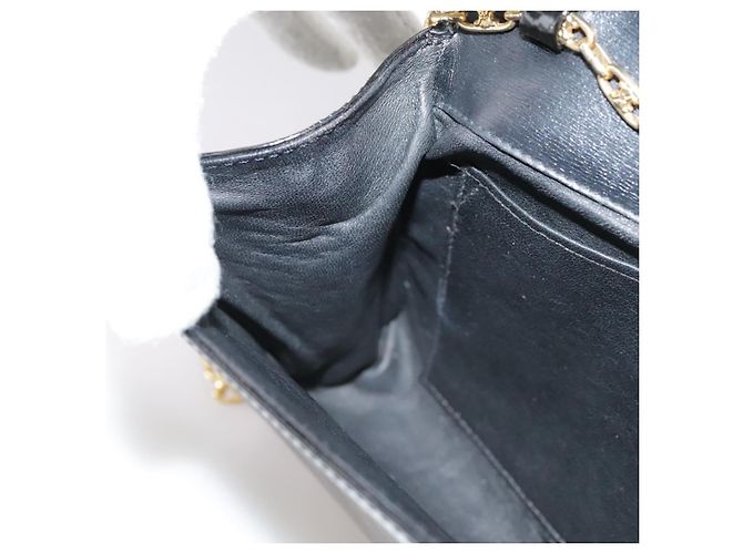 Céline Borsa a spalla CELINE in pelle verniciata nera Auth 108958 Nero - vista 19