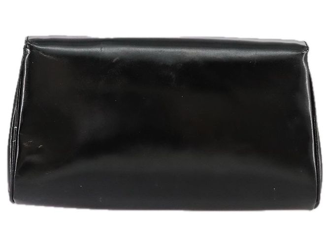 Céline Borsa a spalla CELINE in pelle verniciata nera Auth 108958 Nero - vista 2