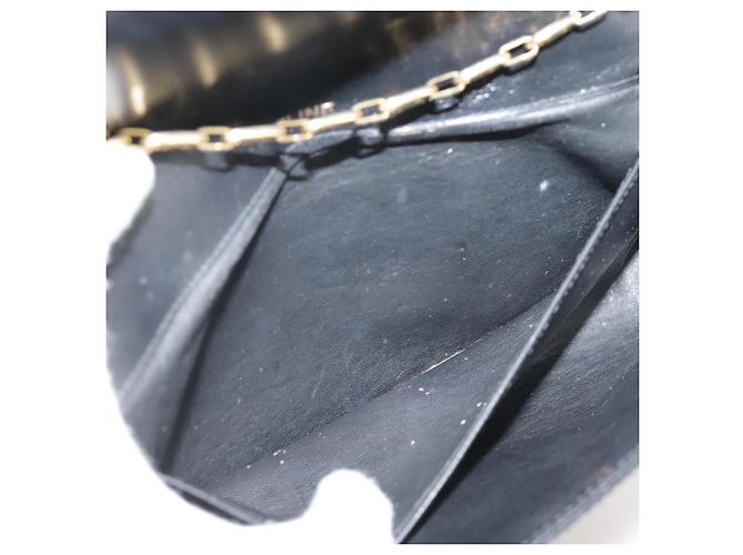 Céline Borsa a spalla CELINE in pelle verniciata nera Auth 108958 Nero - vista 20