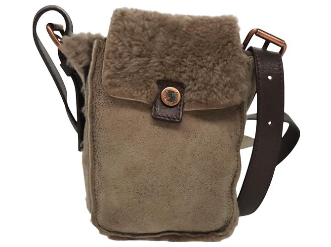 Céline Borsa a Spalla CELINE Mouton Beige Auth 108155 - vista 13