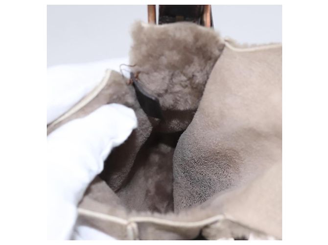 Céline Borsa a Spalla CELINE Mouton Beige Auth 108155 - vista 19