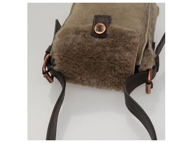 Céline Borsa a Spalla CELINE Mouton Beige Auth 108155 - vista 6