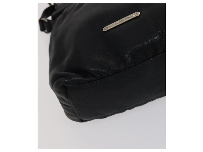 Borsa a spalla in pelle nera Burberry Auth yk16686 Nero - vista 14