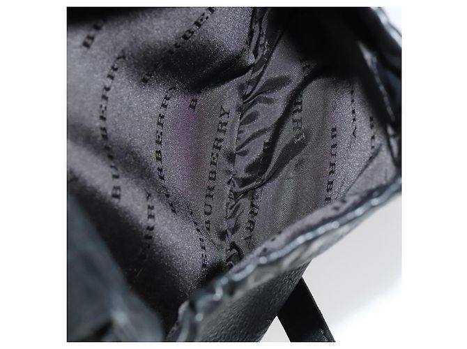 Borsa a spalla in pelle nera Burberry Auth yk16686 Nero - vista 22