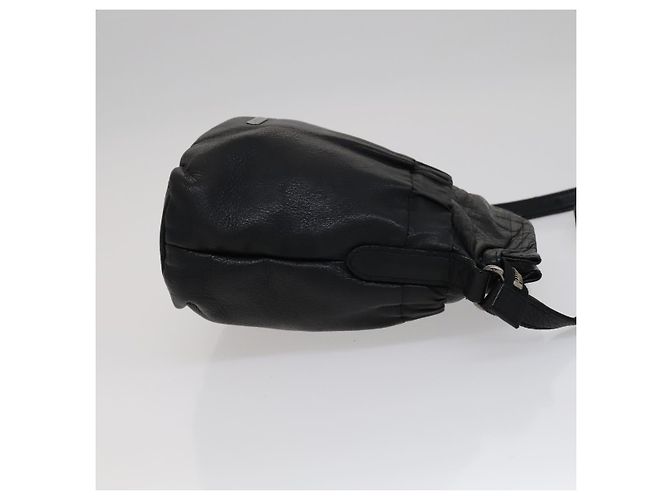 Borsa a spalla in pelle nera Burberry Auth yk16686 Nero - vista 3