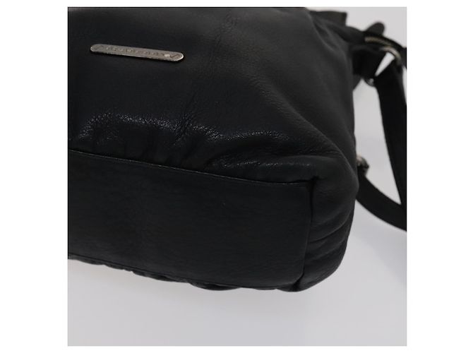 Borsa a spalla in pelle nera Burberry Auth yk16686 Nero - vista 9
