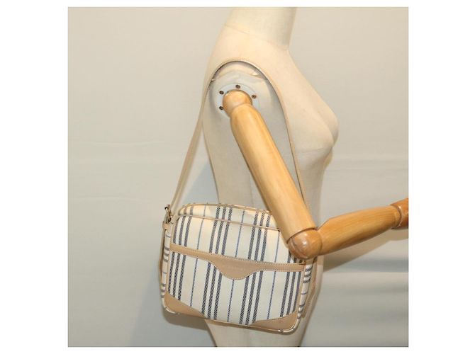 Burberry Nova Check Schultertasche aus Canvas Beige Auth yb507 - Ansicht 23