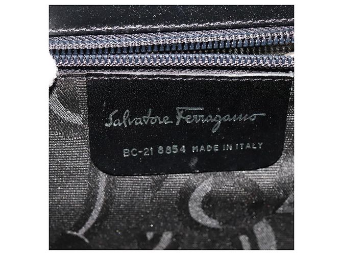 Borsa a mano in pelle Salvatore Ferragamo 2 vie nera Auth bs21557 Nero - vista 16