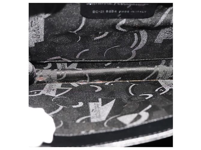 Borsa a mano in pelle Salvatore Ferragamo 2 vie nera Auth bs21557 Nero - vista 17