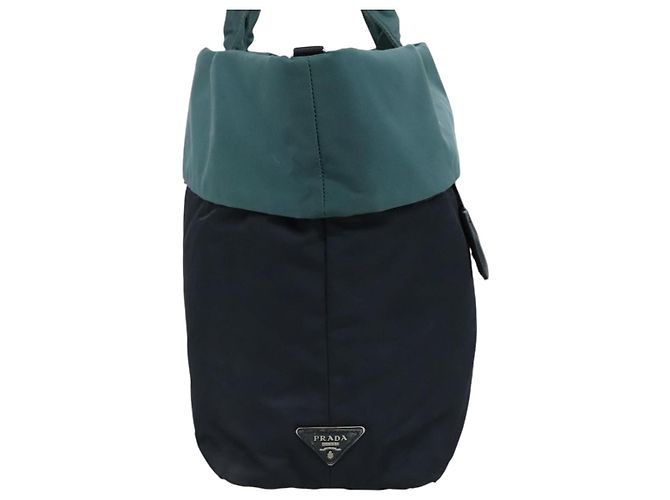 PRADA Borsa Tote Nylon 2way Blu Navy Auth bs21633 - vista 4