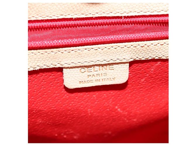 Céline Borsa a spalla CELINE in pelle beige Auth bs21606 - vista 14