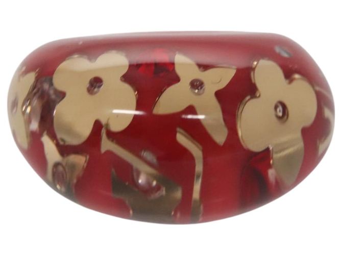 Anello in plastica rossa LOUIS VUITTON Uncle John Burgh LV Auth ar13102 Rosso - vista 2