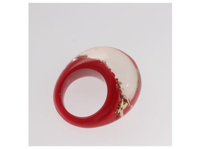 Anello in plastica rossa LOUIS VUITTON Uncle John Burgh LV Auth ar13102 Rosso - vista 6