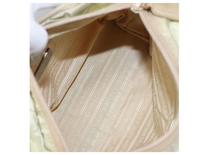 PRADA Borsa a mano in nylon beige Auth bs21346 - vista 11
