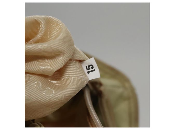 PRADA Borsa a mano in nylon beige Auth bs21346 - vista 12